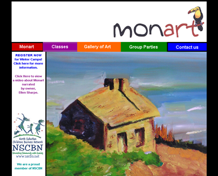 Monart Drawing Studio web screenshot