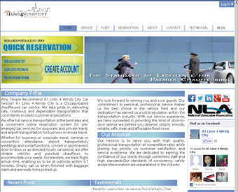 A1 Limo 4 Windy City web screenshot