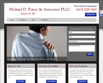 Michael D. Ponce & Associates PLLC web screenshot