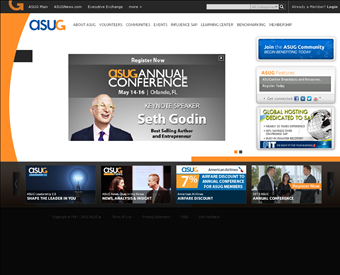 Americas' SAP Users' Group (ASUG) web screenshot