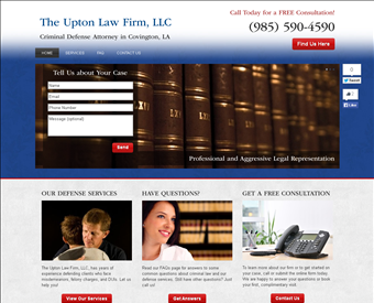 The Upton Law Firm, LLC web screenshot