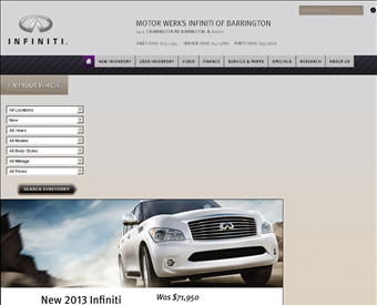 Motor Werks Infiniti of Barrington web screenshot