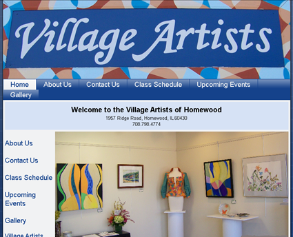 Village Artists web screenshot