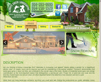 Always Green Landscaping web screenshot