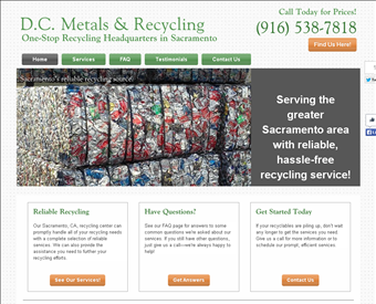 D.C. Metals & Recycling web screenshot