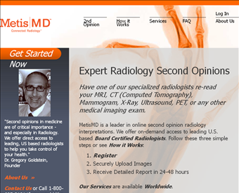 MetisMD web screenshot