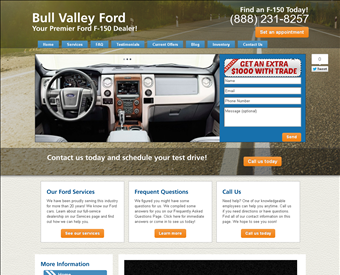 Bull Valley Ford web screenshot