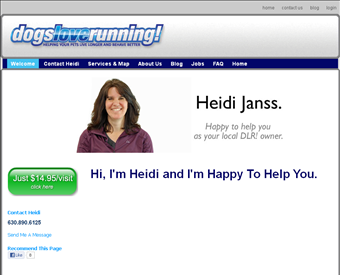 Dogs Love Running! of Naperville, Illinois web screenshot