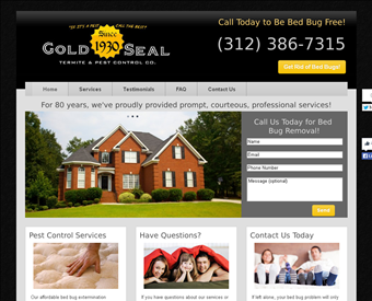 Gold Seal Termite & Pest Control Co. web screenshot