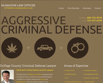 McMahon Law Offices Attorneys & Counselors at Law web screenshot