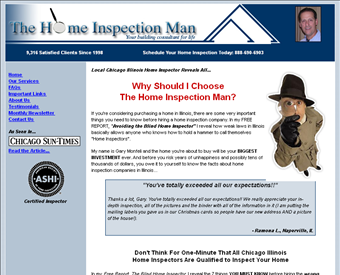 The Home Inspection Man web screenshot