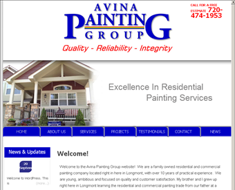 Avina Painting Group web screenshot