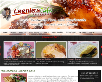Leenie's Cafe Longmont web screenshot