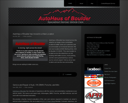 AutoHaus of Boulder web screenshot