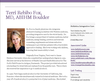 Terri Rebibo Fox, MD web screenshot