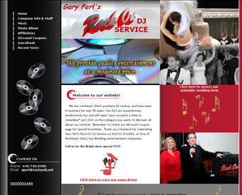 Gary Perl's Rock-On Dj Service web screenshot