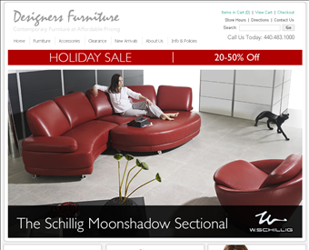 Designers Furniture web screenshot