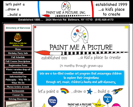 Paint Me A Picture Inc web screenshot
