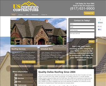 US Certified Contractors web screenshot