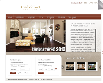 Overlook Point Apartments web screenshot