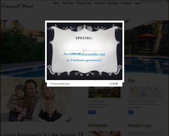CrescentWood Apartments web screenshot
