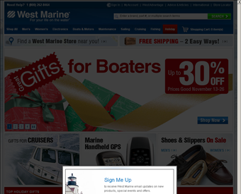 West Marine - Boat Motors Dallas web screenshot