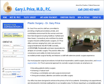 Dr.Gary Price M.D. web screenshot