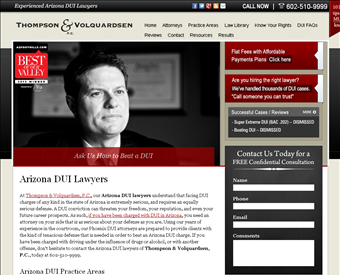 Thompson & Volquardsen, P.C. web screenshot