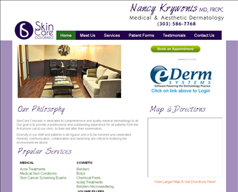 Skin Care of Colorado web screenshot