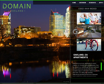 The Domain Oakland Apartments web screenshot