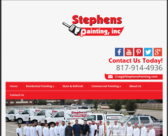 Stephens Painting, Inc. web screenshot