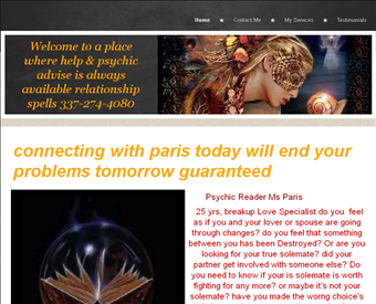 Psychic Paris web screenshot