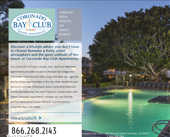Coronado Bay Club web screenshot