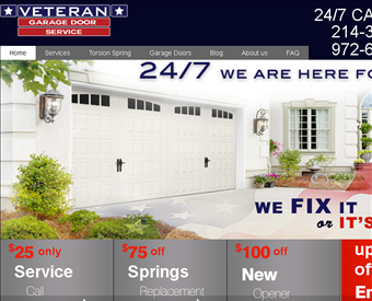 Veteran Garage Door Service web screenshot