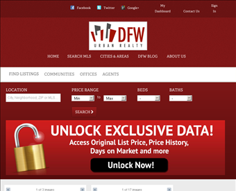 DFW Urban Realty web screenshot
