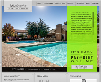 Landmark at Courtyard Villas web screenshot