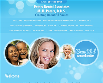 Peters Dental Associates web screenshot