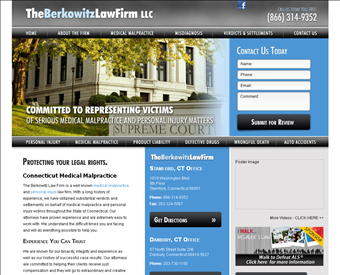 The Berkowitz Law Firm web screenshot