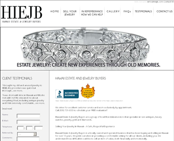 Hawaii Estate & Jewelry Buyers web screenshot